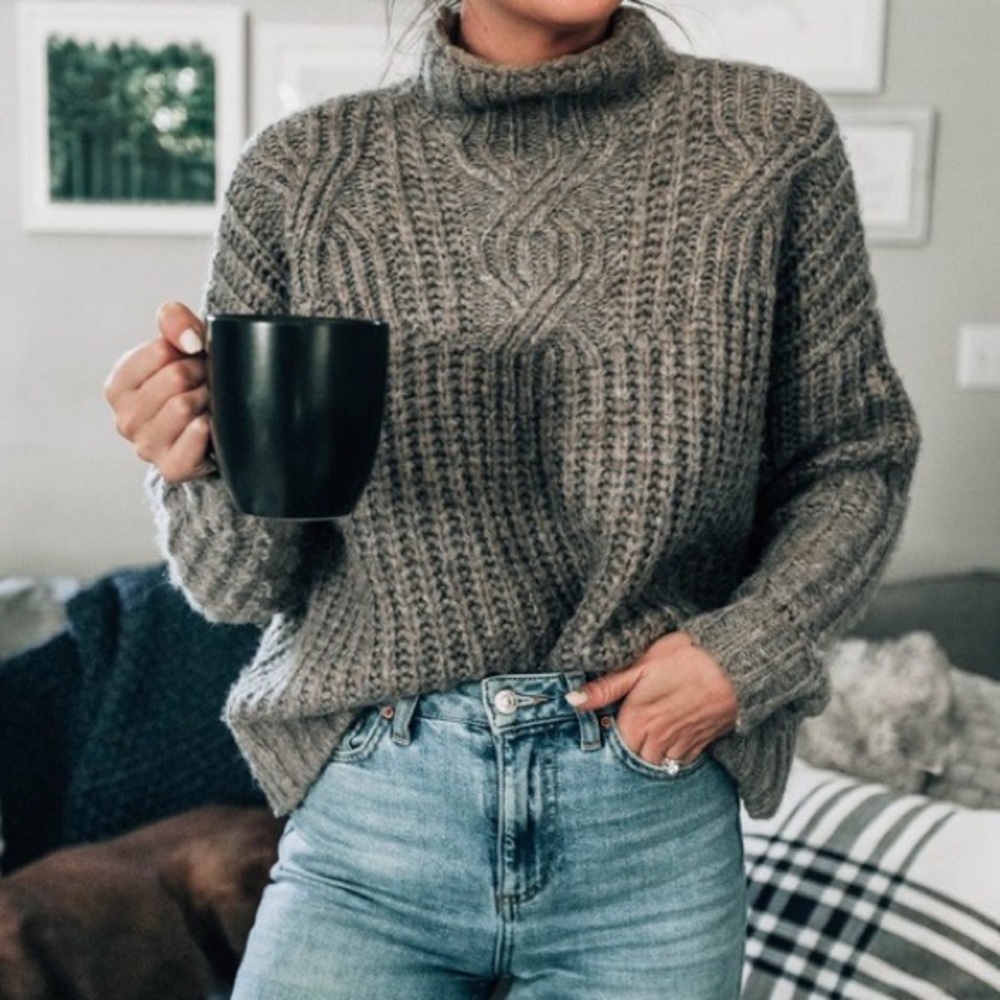 Aerie Mock Neck Sweater
